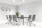 White international company meeting room corner