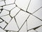 White irregular mosaic tiles background. Teal Tiles. Blanc trencadis mosaic, ceramic pattern. Beautiful white stone abstract