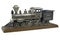 White isolated antique locomotive train model