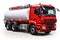 White isolated cutout tank truck