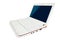 White isolated netbook