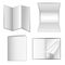 White Isolated Paper Stationery Set