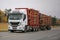 White Iveco Stralis 560 Logging Truck Transport