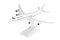 White Jet Passenger`s Ð¡ommercial Airplane Model. 3d Rendering