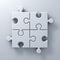 White jigsaw puzzle pieces concept
