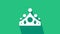 White King crown icon isolated on green background. 4K Video motion graphic animation