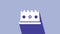 White King crown icon isolated on purple background. 4K Video motion graphic animation