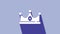 White King crown icon isolated on purple background. 4K Video motion graphic animation