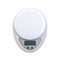 White kitchen round electronic clock isolated