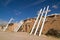 White Kiva Ladders in Pueblo