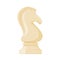 White Knight as Chess Piece or Chessman Vector Illustration