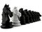 White knight chess among black knight chess