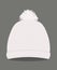 White knitted winter hat