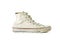 White lace unisex sneaker sports footwear isolated white background