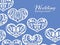 White lacy hearts wedding background