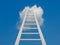 White ladder leading to a clouds
