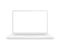 White laptop. Front view - stock vector