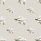 White lead branches and grey lemons seamless doodle pattern. Light background. Food fruit backdrop