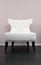 White leather comfortable armchair