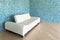 White leather sofa