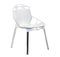 White leather stool chair isolated