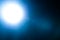 White lens flares overlay on black background. Spherical Optical Light leak.