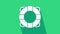 White Lifebuoy icon isolated on green background. Lifebelt symbol. 4K Video motion graphic animation