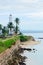 White lighthouse in Galle, Sri Lanka