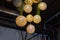 white lightning balls. modern art luxury chandelier made with balls with lamp inside every one, which conncet to