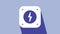 White Lightning bolt icon isolated on purple background. Flash sign. Charge flash icon. Thunder bolt. Lighting strike