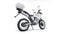 White lightweight touristic enduro motorcycle 3d illustration