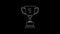 White line Award cup icon isolated on black background. Winner trophy symbol. Championship or competition trophy. Sports