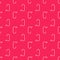 White line Celsius icon isolated seamless pattern on red background. Vector Illustration