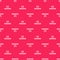 White line Consumer or customer product rating icon isolated seamless pattern on red background. Vector Illustration