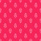 White line Corn icon isolated seamless pattern on red background. Vector