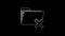 White line Delete folder icon isolated on black background. Folder with recycle bin. Delete or error folder. Close