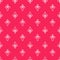 White line Fleur De Lys icon isolated seamless pattern on red background. Vector
