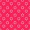White line Lifebuoy icon isolated seamless pattern on red background. Lifebelt symbol. Vector