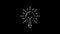 White line Light bulb with rays shine and concept of idea icon isolated on black background. Energy and idea symbol