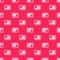 White line Nano Sim Card icon isolated seamless pattern on red background. Mobile and wireless communication