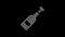 White line Opened bottle of wine icon isolated on black background. 4K Video motion graphic animation