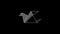 White line Origami bird icon isolated on black background. 4K Video motion graphic animation