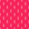 White line Priest icon isolated seamless pattern on red background. Vector Illustration
