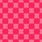 White line Prison window icon isolated seamless pattern on red background. Vector