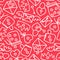 White line seamless pattern on red background for couples in love