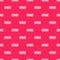 White line Spam icon isolated seamless pattern on red background. Vector