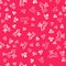 White line Swing plane on the playground icon isolated seamless pattern on red background. Childrens carousel with plane