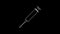 White line Syringe icon isolated on black background. Syringe for vaccine, vaccination, injection, flu shot. Medical