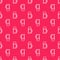 White line Thermos container icon isolated seamless pattern on red background. Thermo flask icon. Camping and hiking