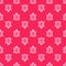 White line Turtle icon isolated seamless pattern on red background. Vector.